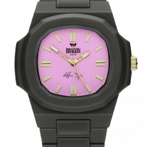Dragon-watch-nero-rosa